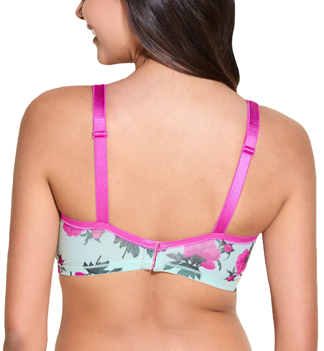 Cosabella Soire Confidence Print CURVY Bralette (SOICP1310) Lagoon Mint Dahlia