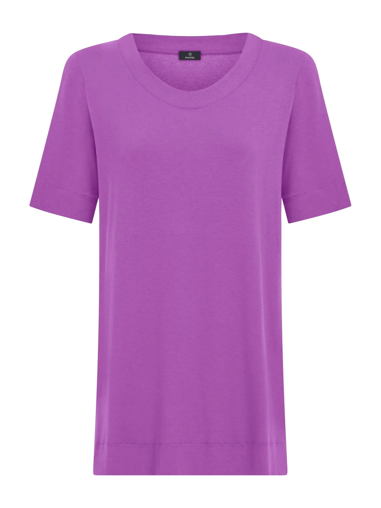 3/4 Sleeve Viscose Crêpe Jersey Top - Blueberry