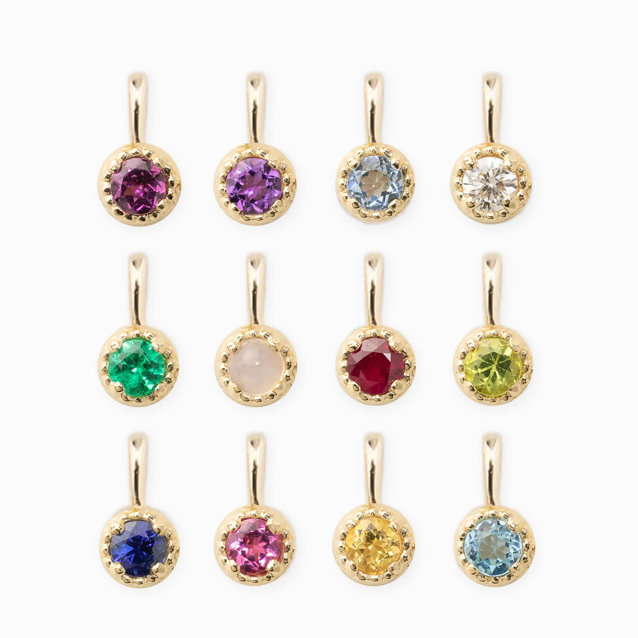 3.0mm Dahlia Birthstone Charm (Add-ons)