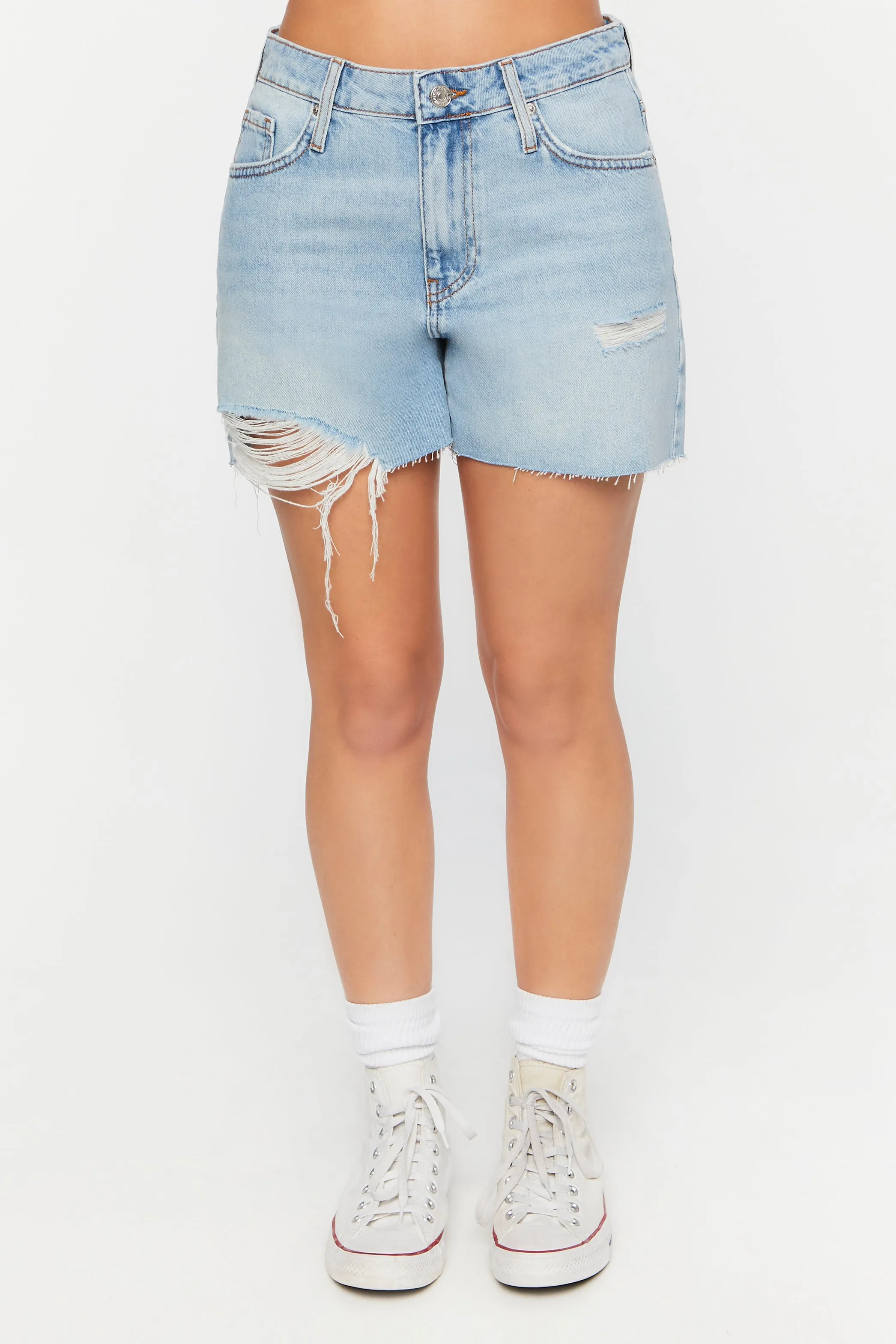 Cut-Off Denim Shorts