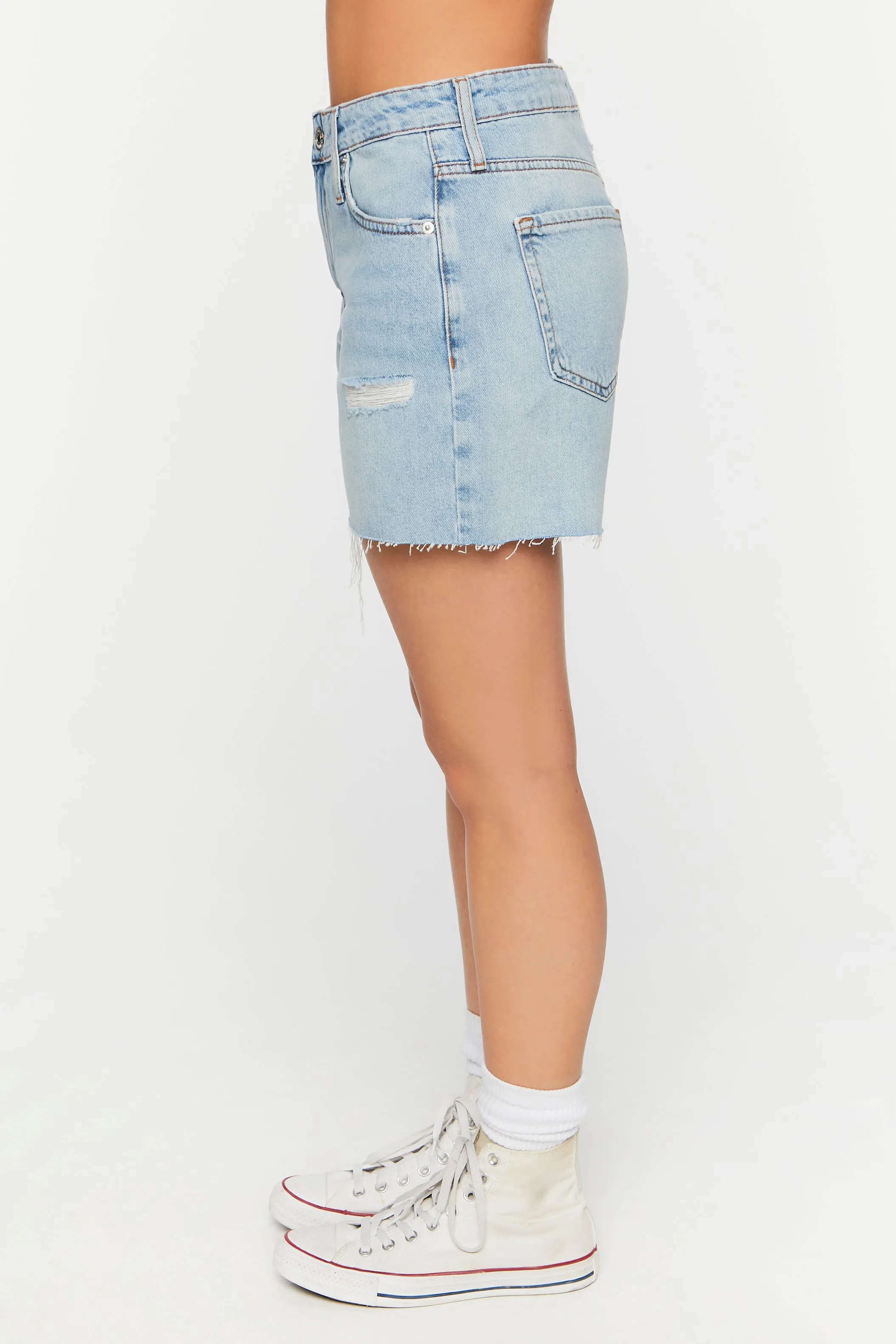 Cut-Off Denim Shorts