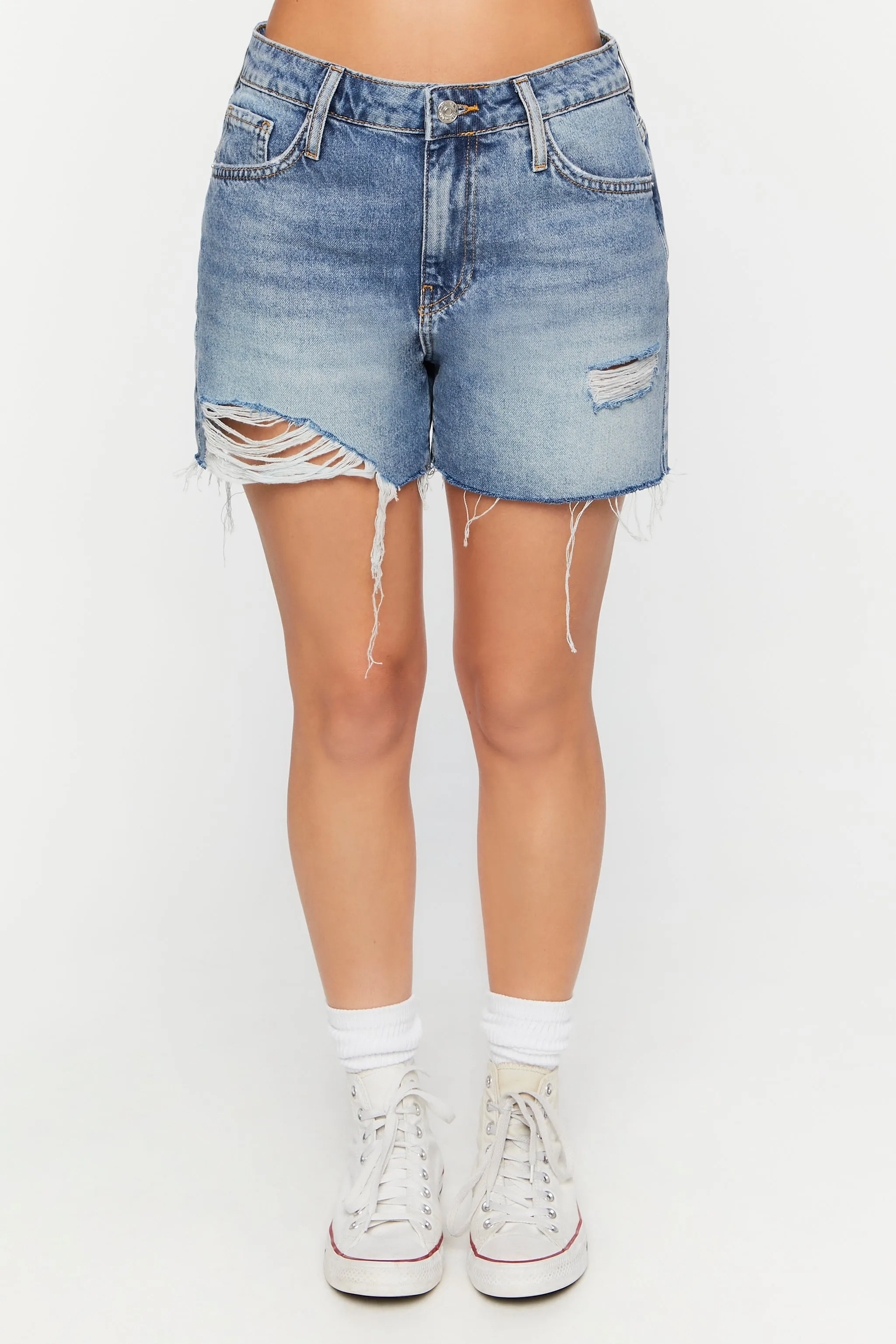 Cut-Off Denim Shorts