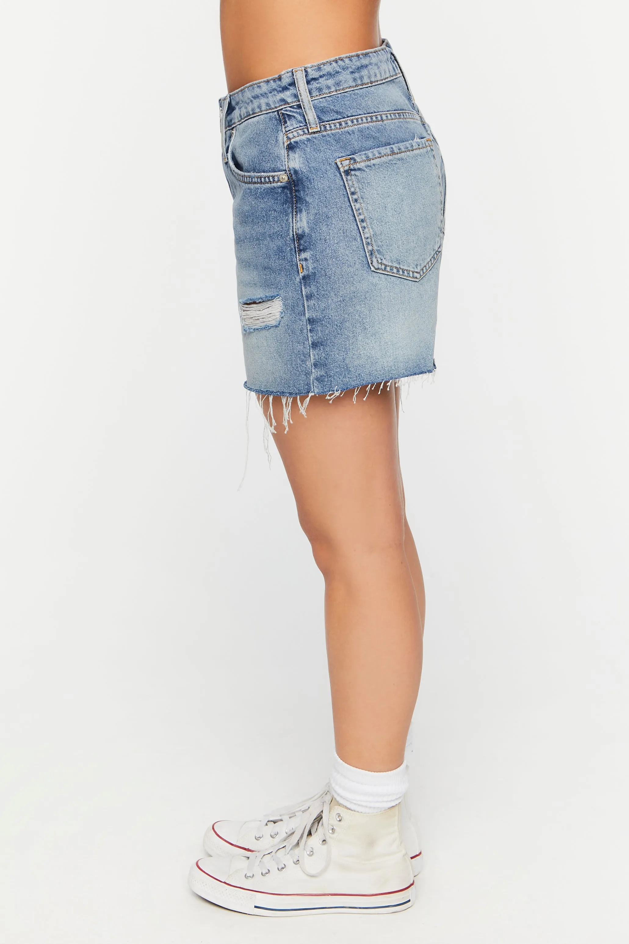 Cut-Off Denim Shorts