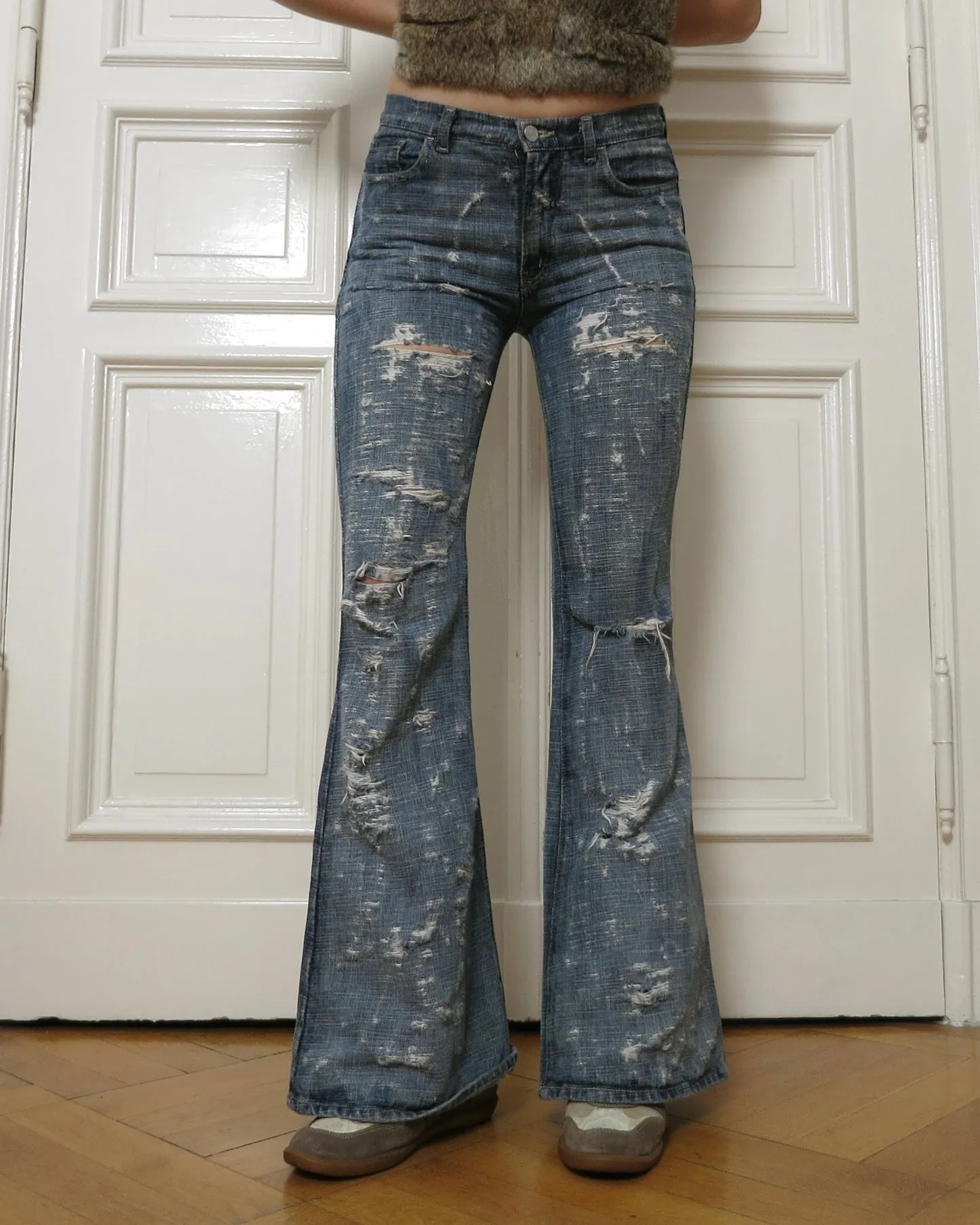 Distressed Denim Pants