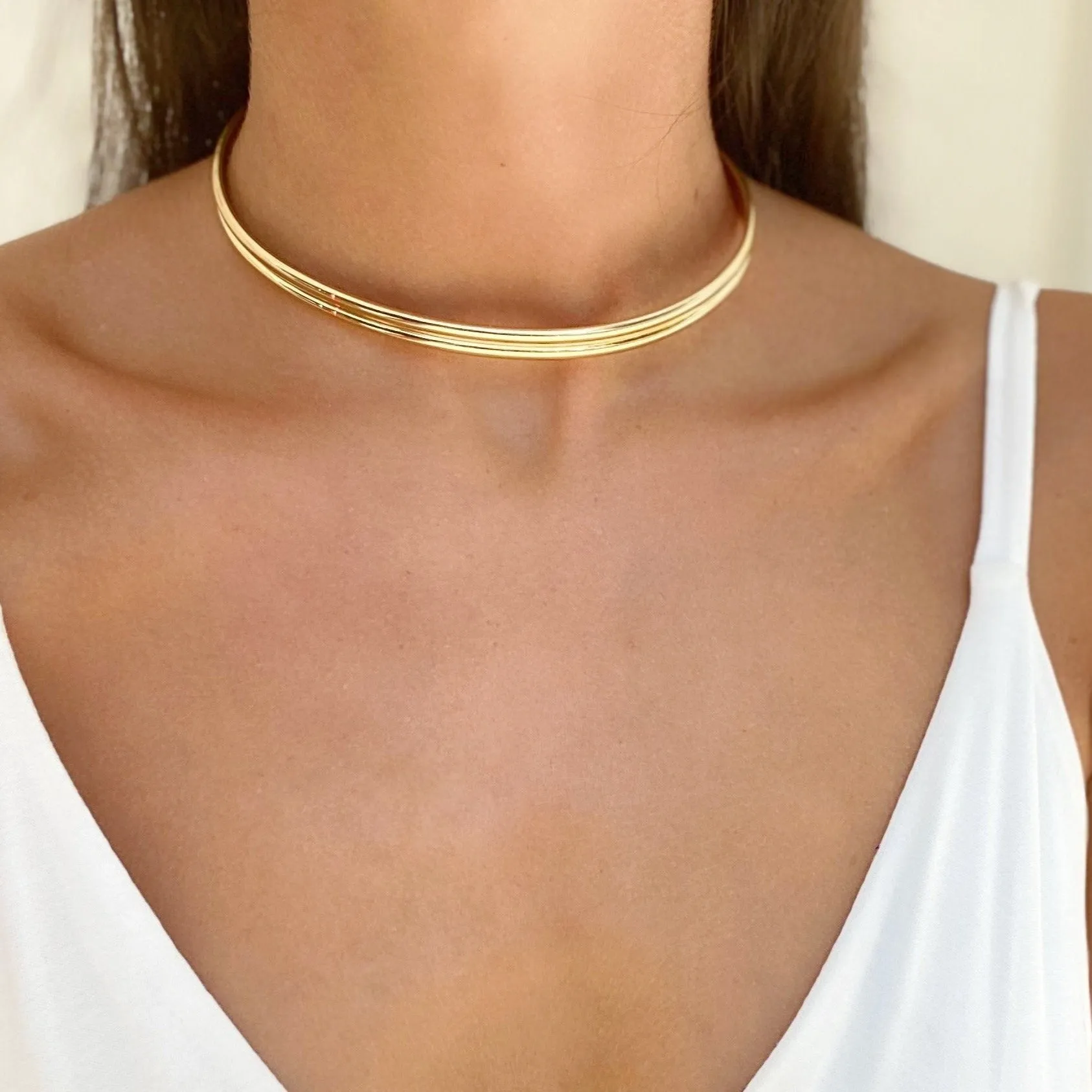 Fashionable LILA Double-Banded Neckpiece