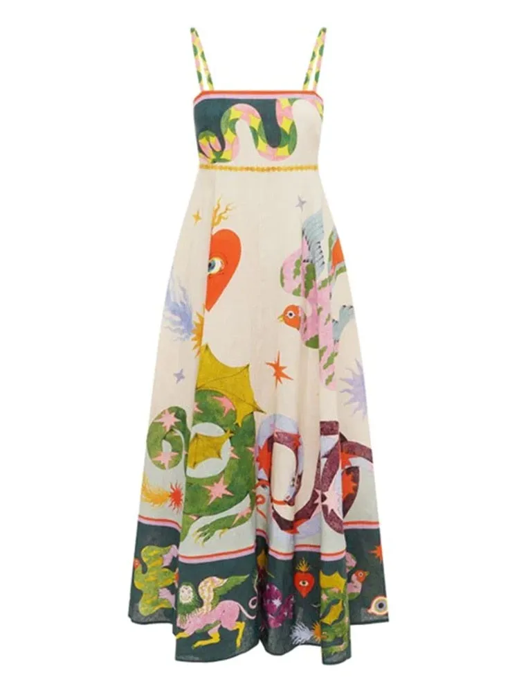 Tropical Print Women's Dress