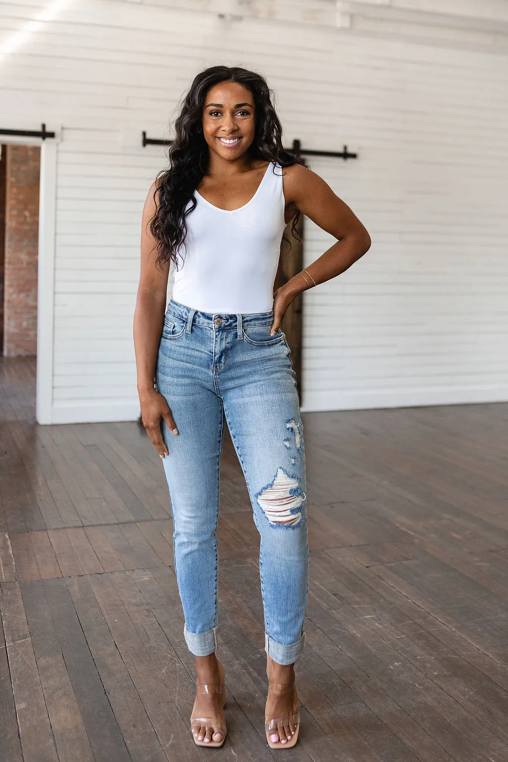 Vibrant White Bootcut