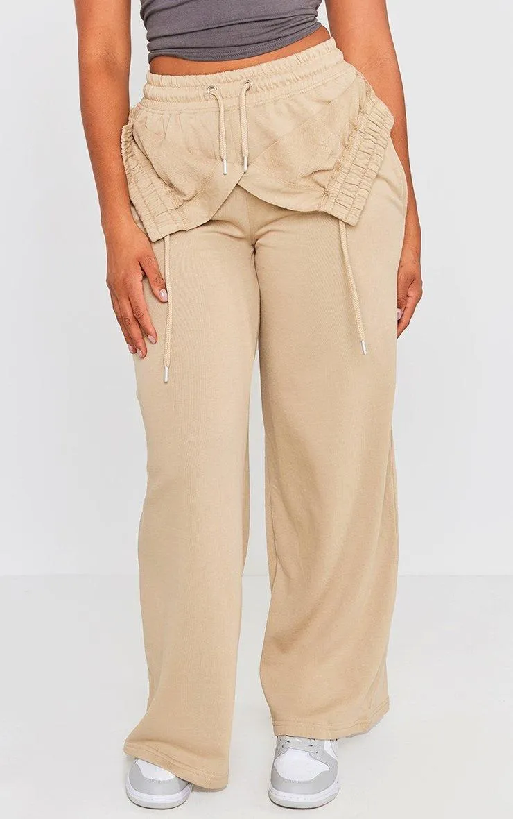 Exposed Waist Straight Leg Joggers