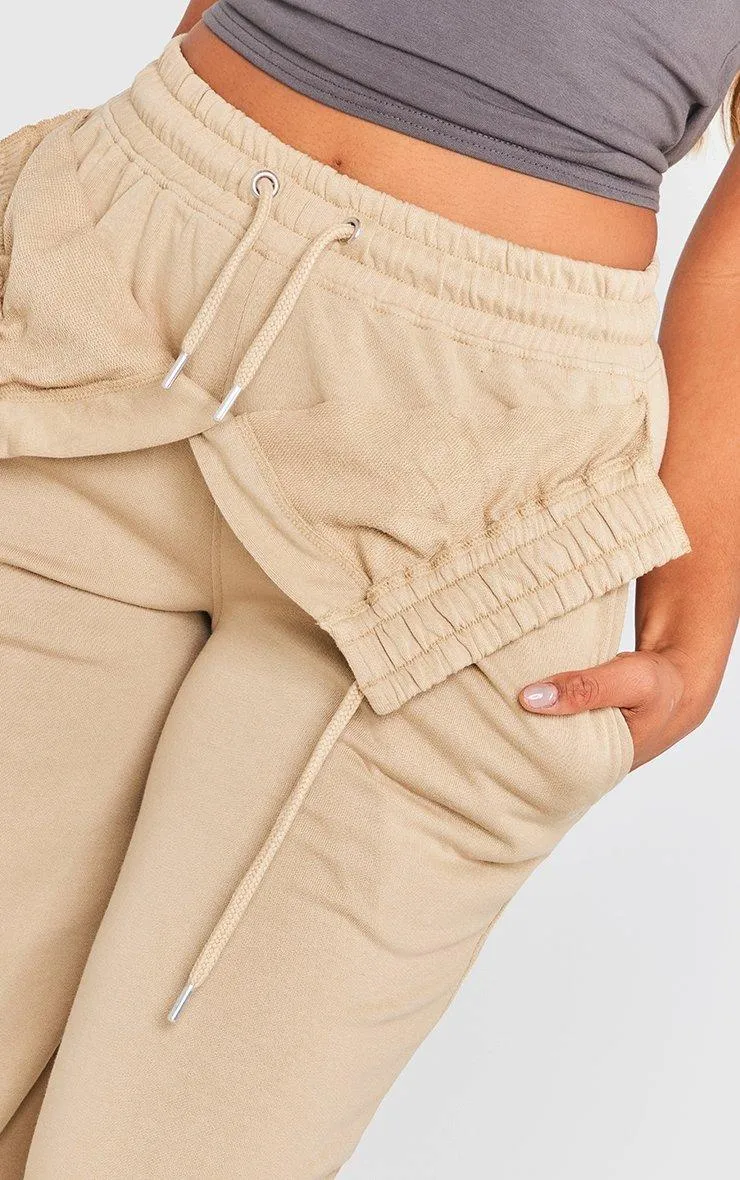 Exposed Waist Straight Leg Joggers