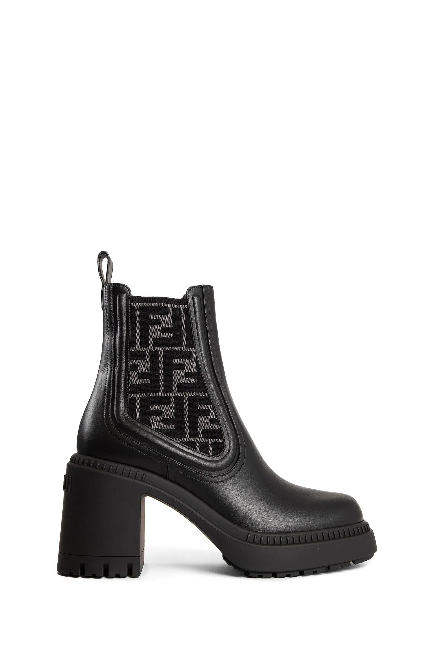 Fendi Domino Leather Motorcycle Boots