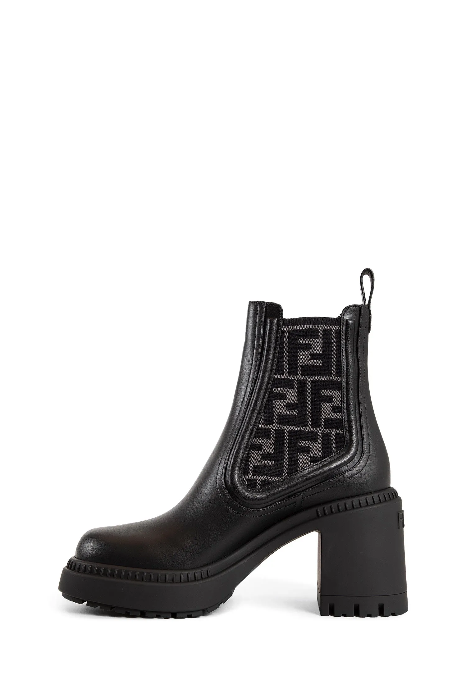 Fendi Domino Leather Motorcycle Boots