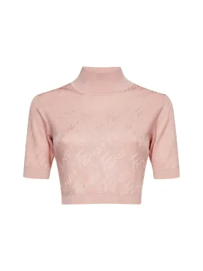 Fendi Brush Logo All-Over Top