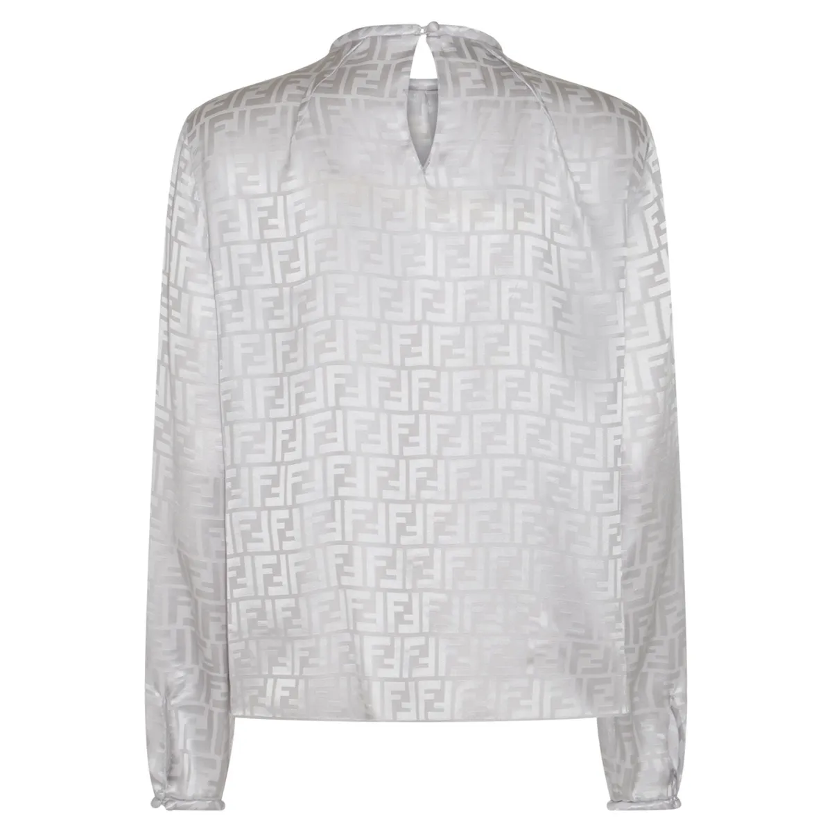 FENDI Women's Silk Monogram Party Blouse