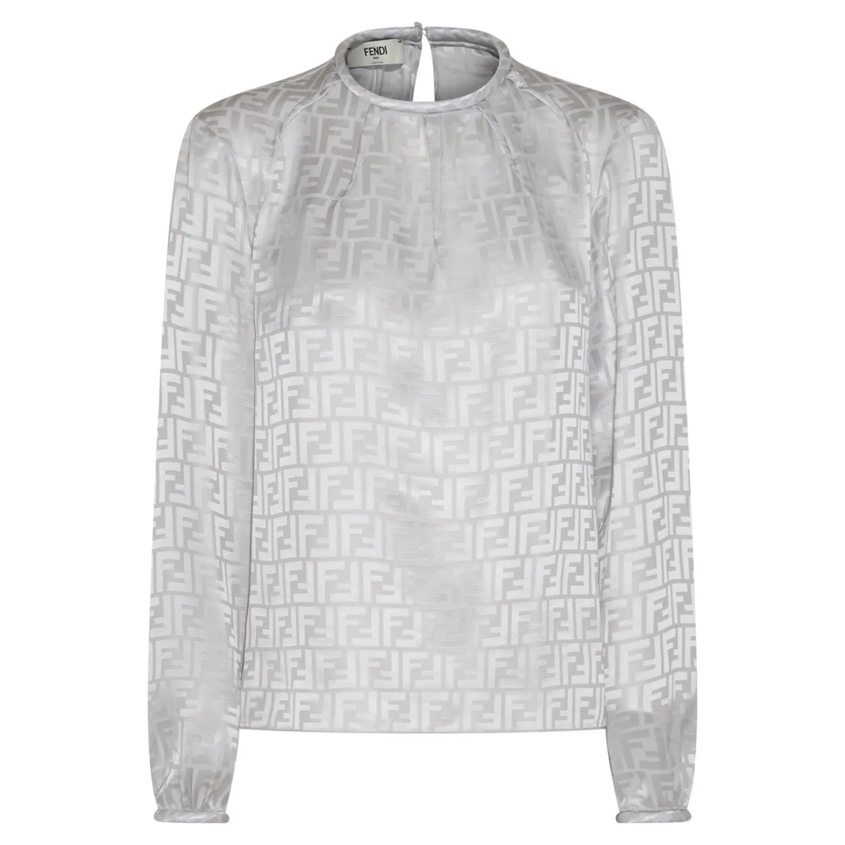 FENDI Women's Silk Monogram Party Blouse