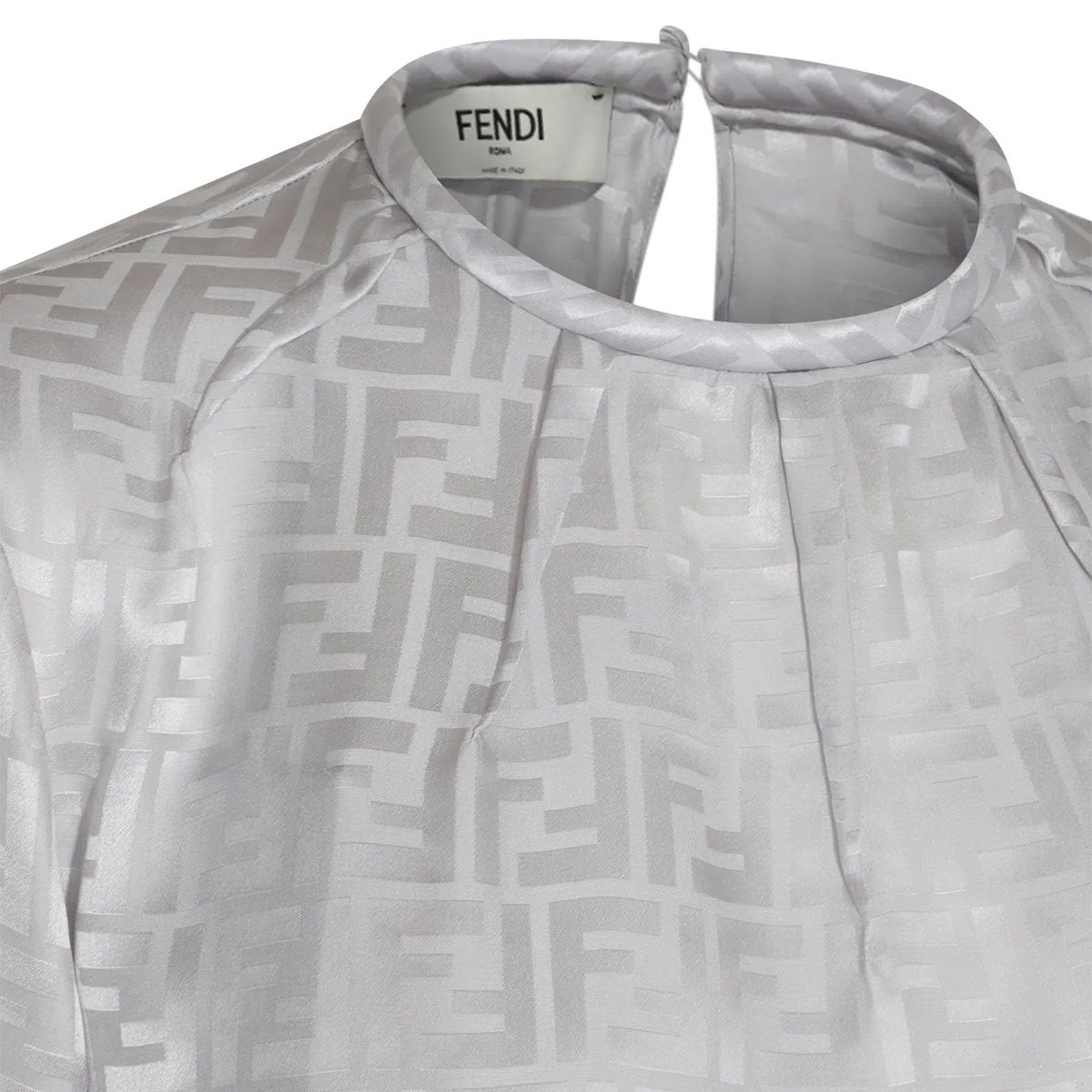 FENDI Women's Silk Monogram Party Blouse