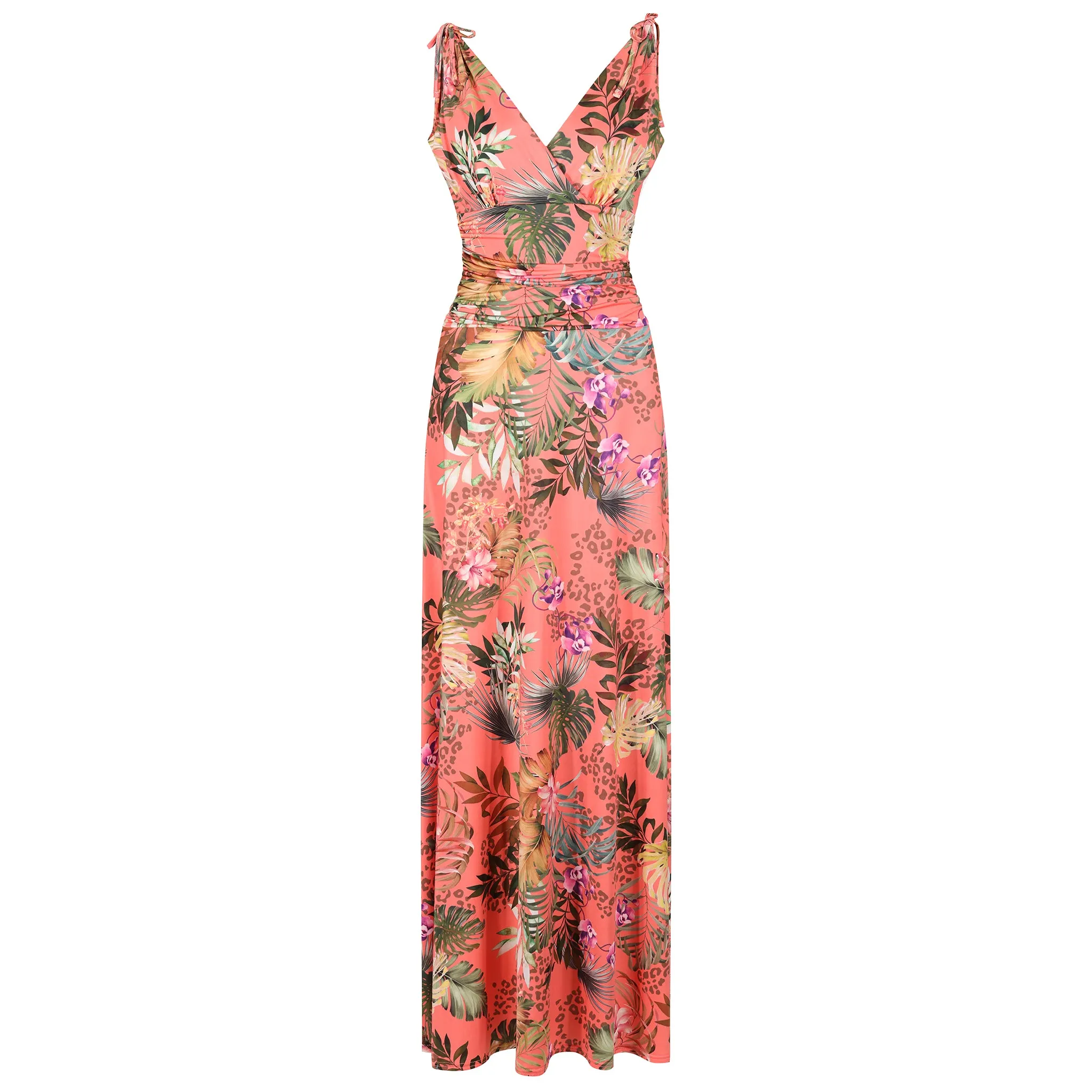 Floral Print Slinky Maxi Dress