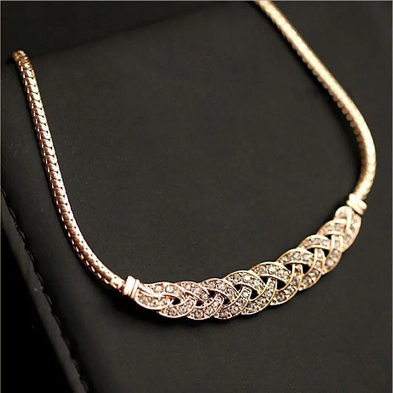 Vintage Crystal Pendant Necklace for Women