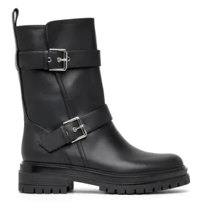 Gianvito Rossi Black Leather Biker Boots