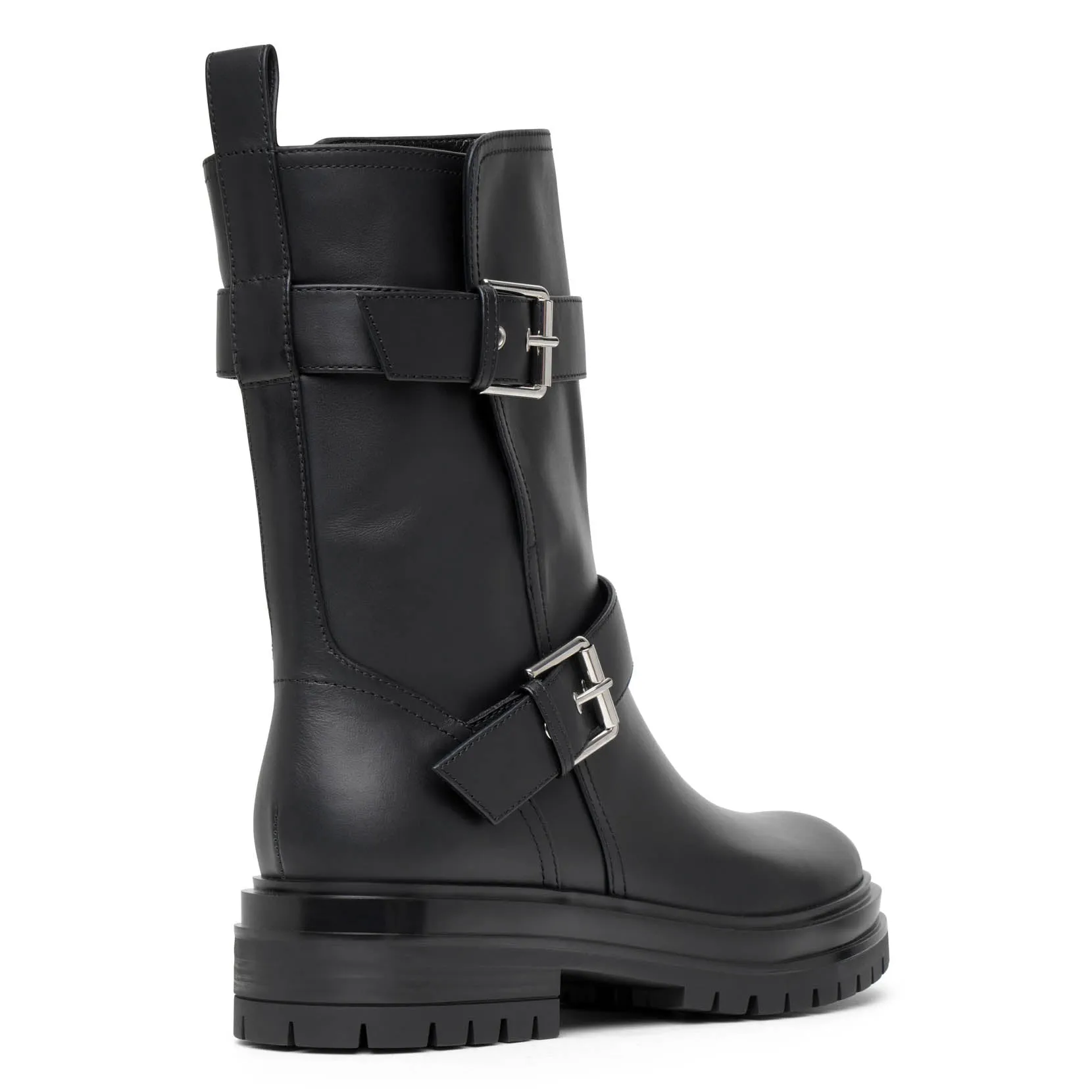 Gianvito Rossi Black Leather Biker Boots