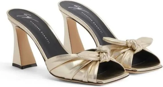 Giuseppe Zanotti Gabriiela 85mm metallic-leather mules Gold