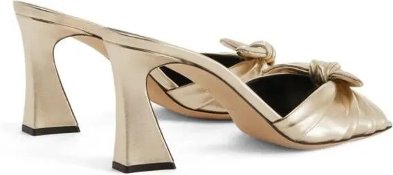 Giuseppe Zanotti Gabriiela 85mm metallic-leather mules Gold