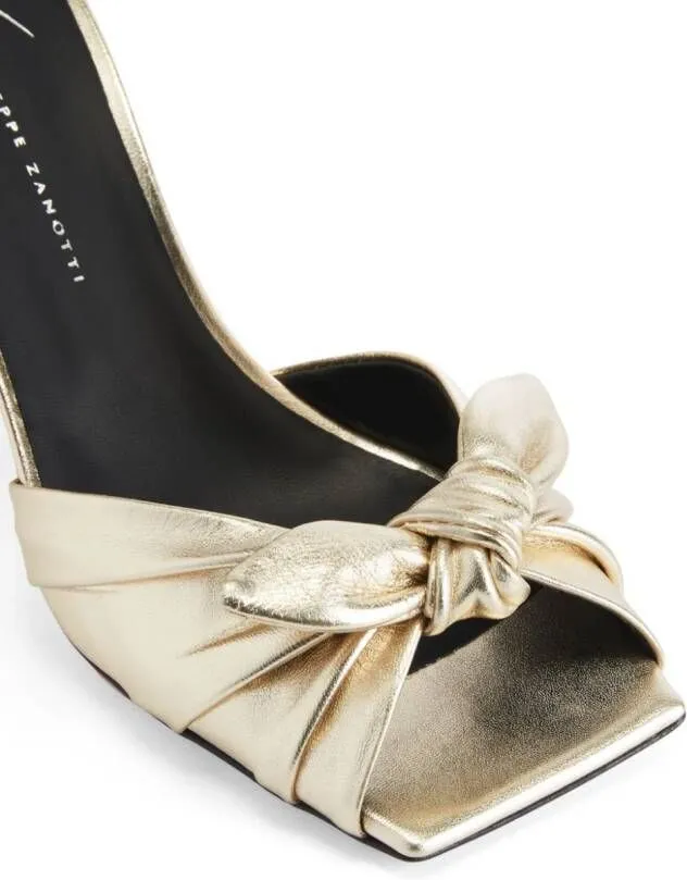 Giuseppe Zanotti Gabriiela 85mm metallic-leather mules Gold