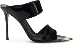 Giuseppe Zanotti Intriigo Allure 90mm Black Patent-finish Mules