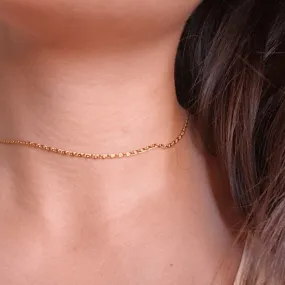 Elegant Snail Chain Gold Choker