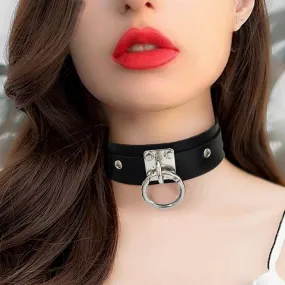 PU Leather Gothic Necklace with Choker Style