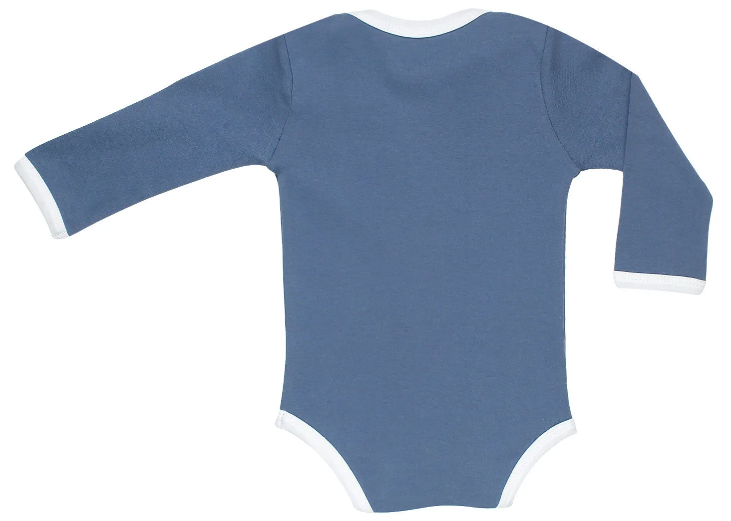 Long Sleeve Onesies in Slate - GOTS Certified Organic Cotton