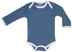 Long Sleeve Onesies in Slate - GOTS Certified Organic Cotton