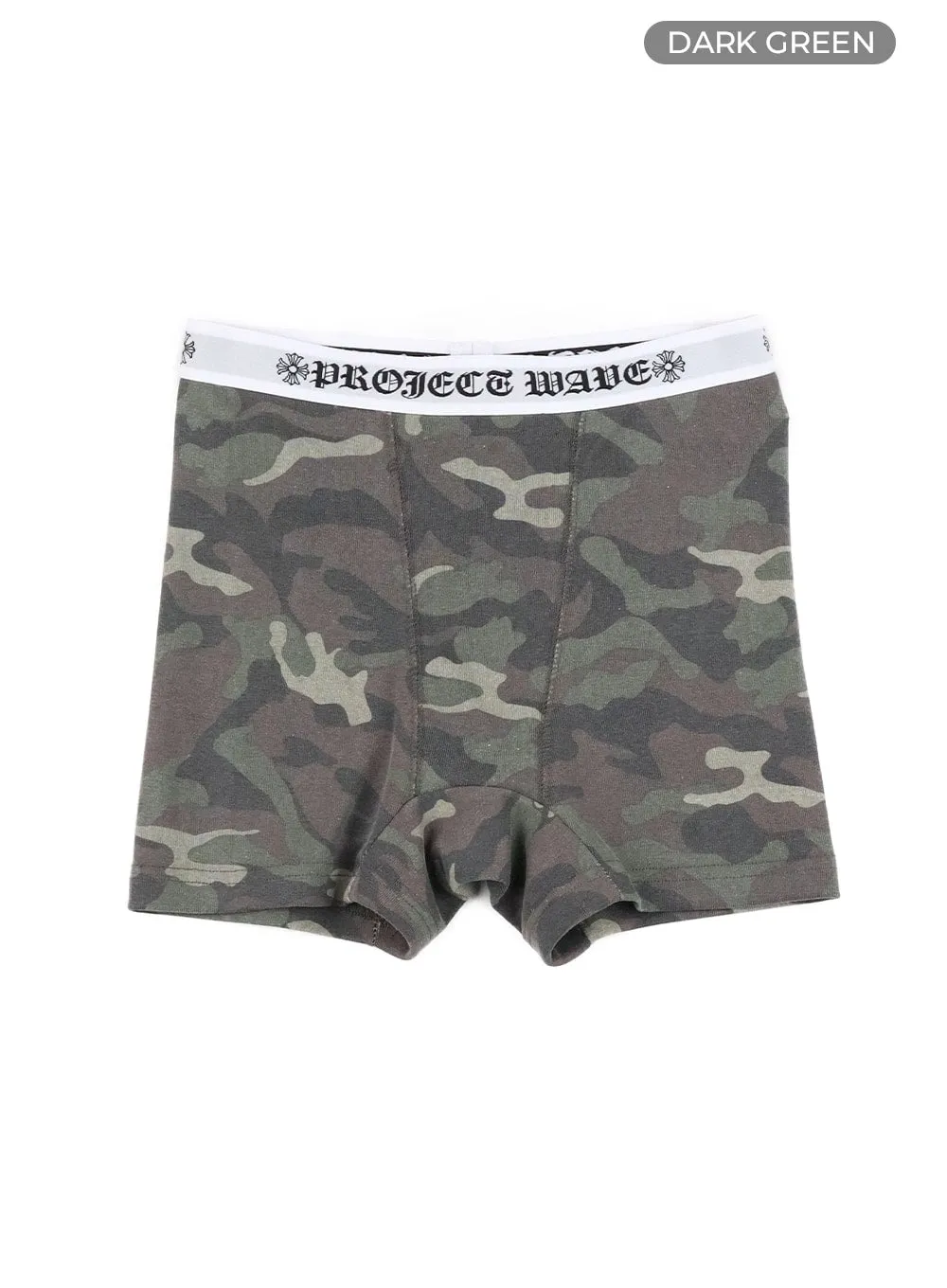 CA416 Graphic Lettering Biker Shorts with Banding