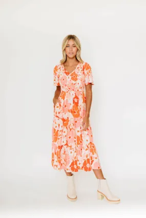 Tangerine Midi Dress