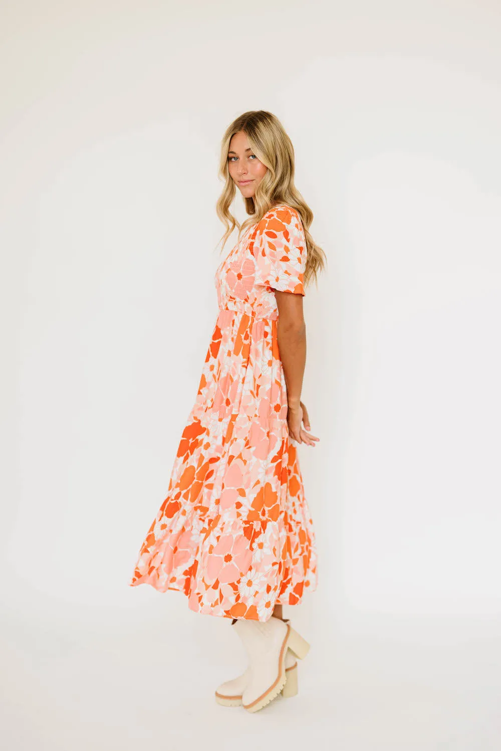 Tangerine Midi Dress