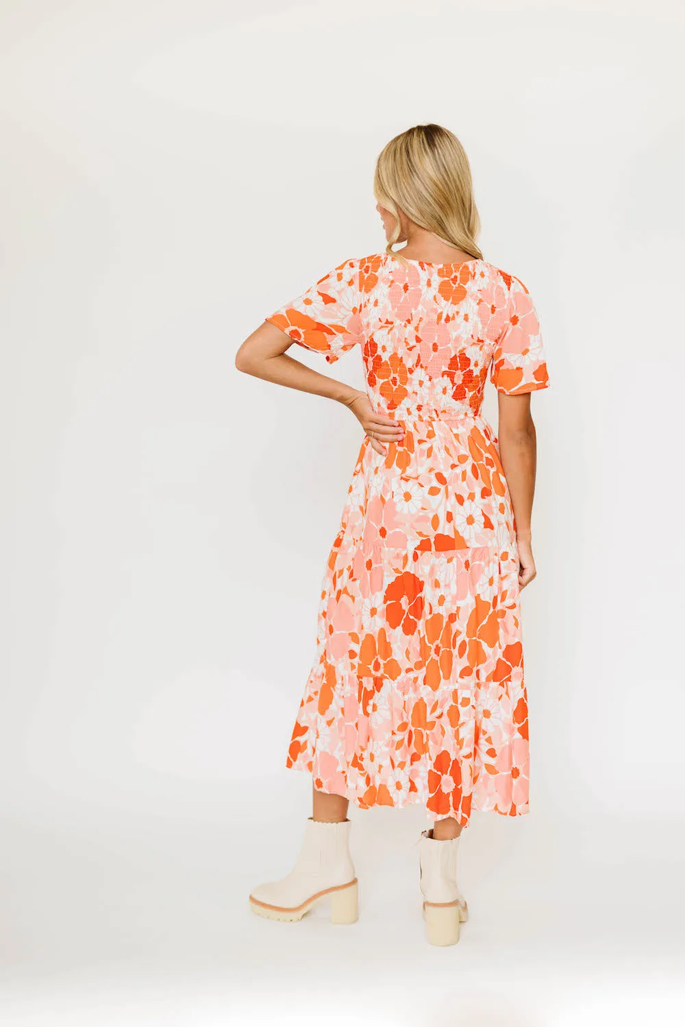 Tangerine Midi Dress