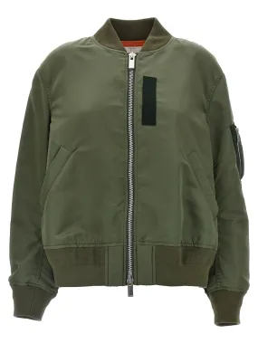 Nylon Bomber Jacket Green