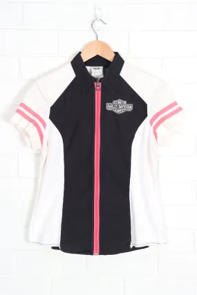 Pink & Black Zip Up Tee for Women by HARLEY DAVIDSON