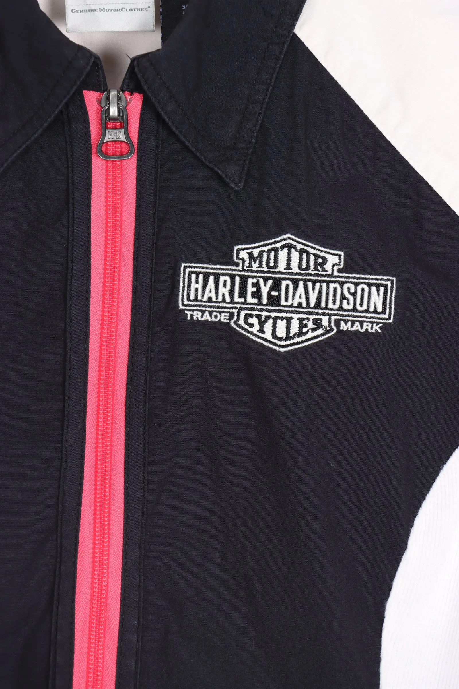 Pink & Black Zip Up Tee for Women by HARLEY DAVIDSON