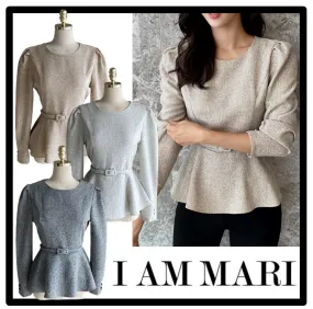 I AM MARI Street Style Casual Logo Shirts & Blouses