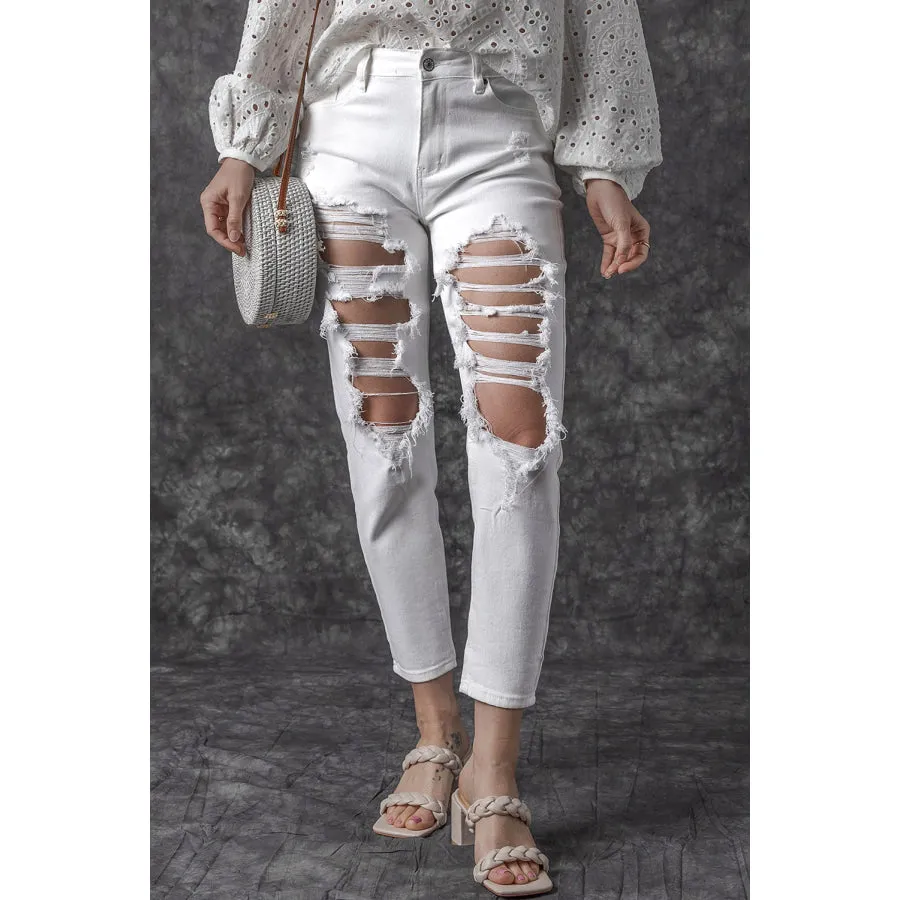 Jeans with Pockets Distressed