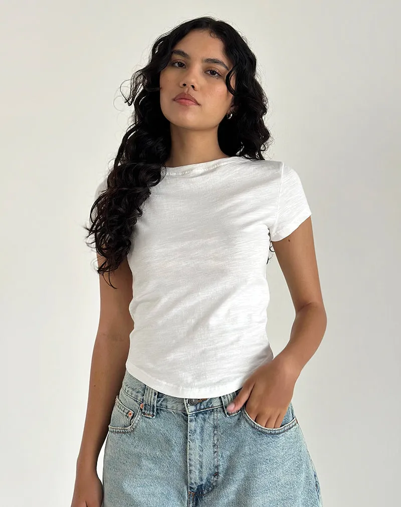 Jersey Tee Top White