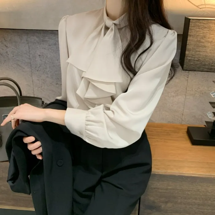 Long Sleeves Plain Party Office Elegant