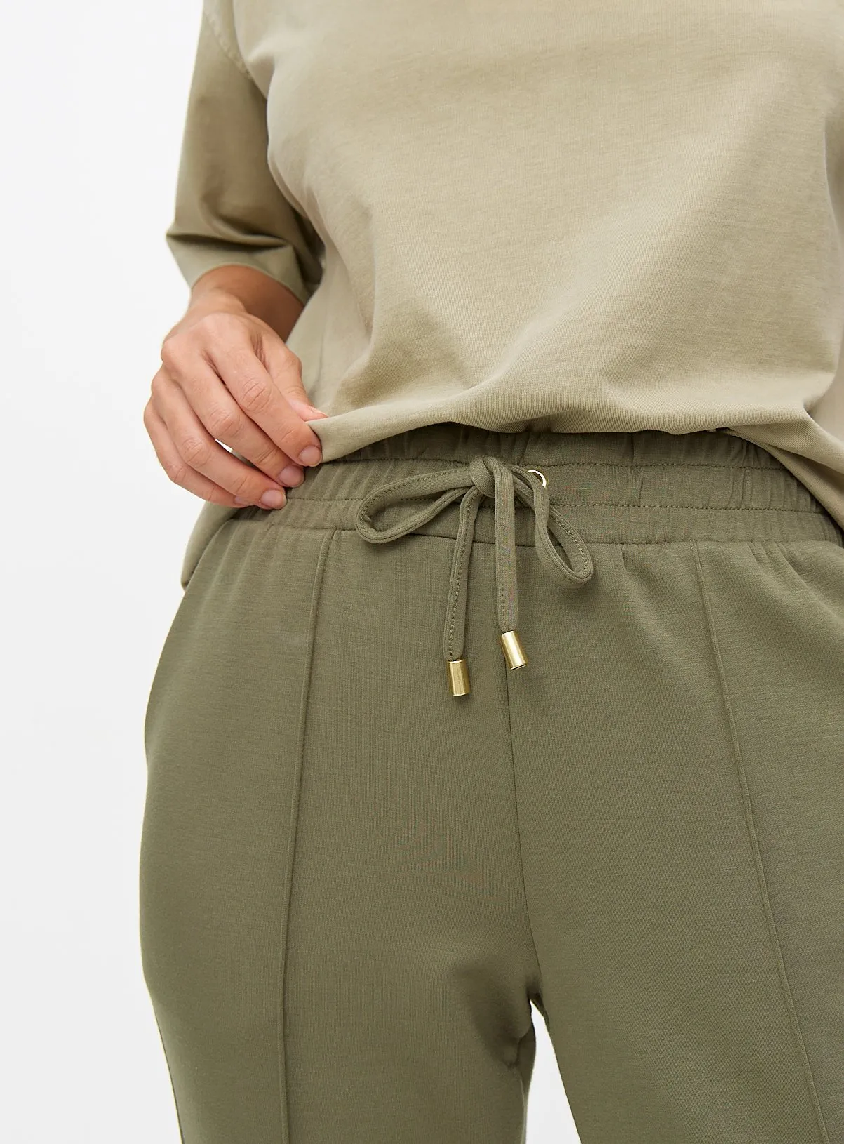 Khaki XXL Tapered Leg Jogger Pants by Tu