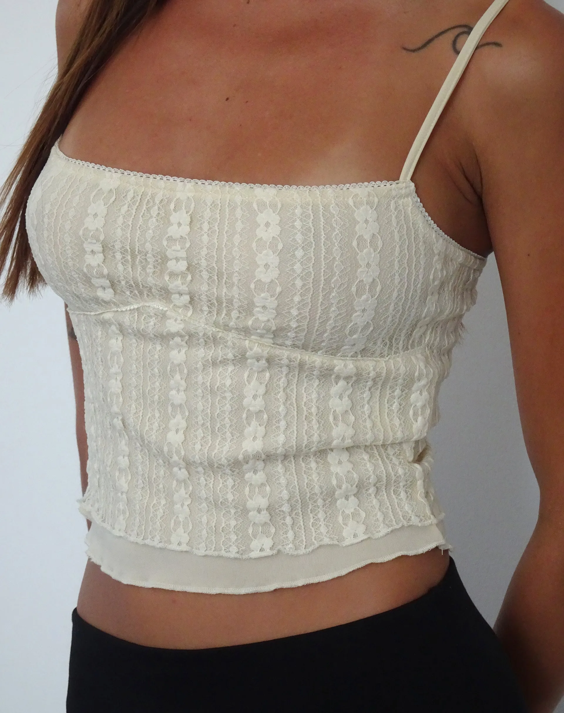 Lace Ivory Deska Cami Top