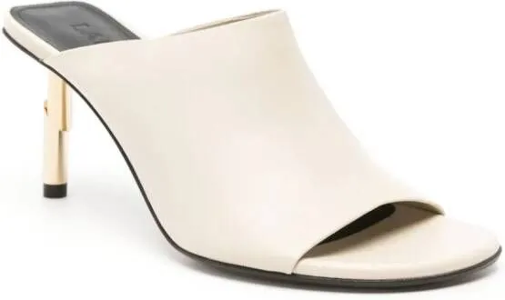 Neutrals 75mm Lanvin Sequence Leather Mules