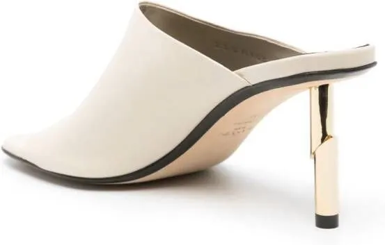 Neutrals 75mm Lanvin Sequence Leather Mules