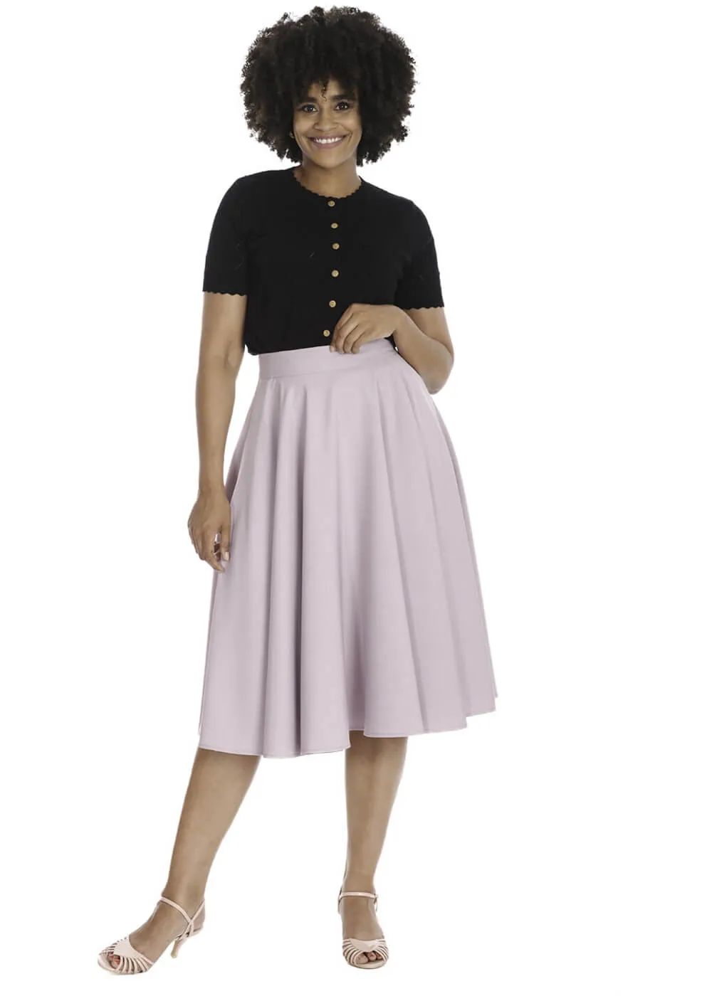 Banned Dance & Sway Retro Style Lila Swing Skirt