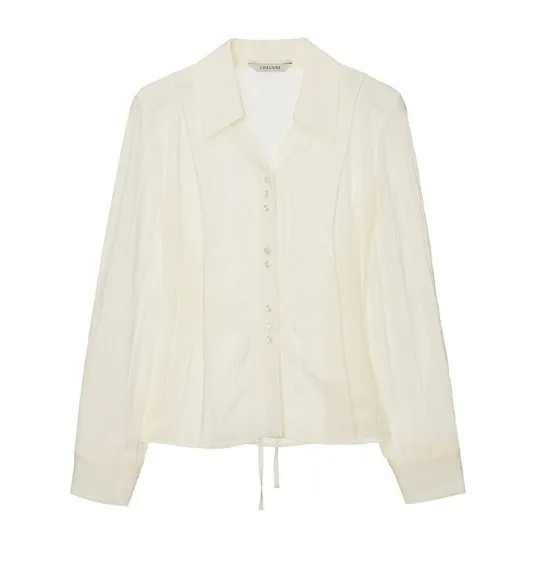 LOEUVRE Plain Cotton Street Style Shirts & Blouses