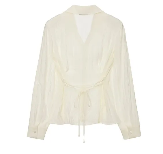 LOEUVRE Plain Cotton Street Style Shirts & Blouses