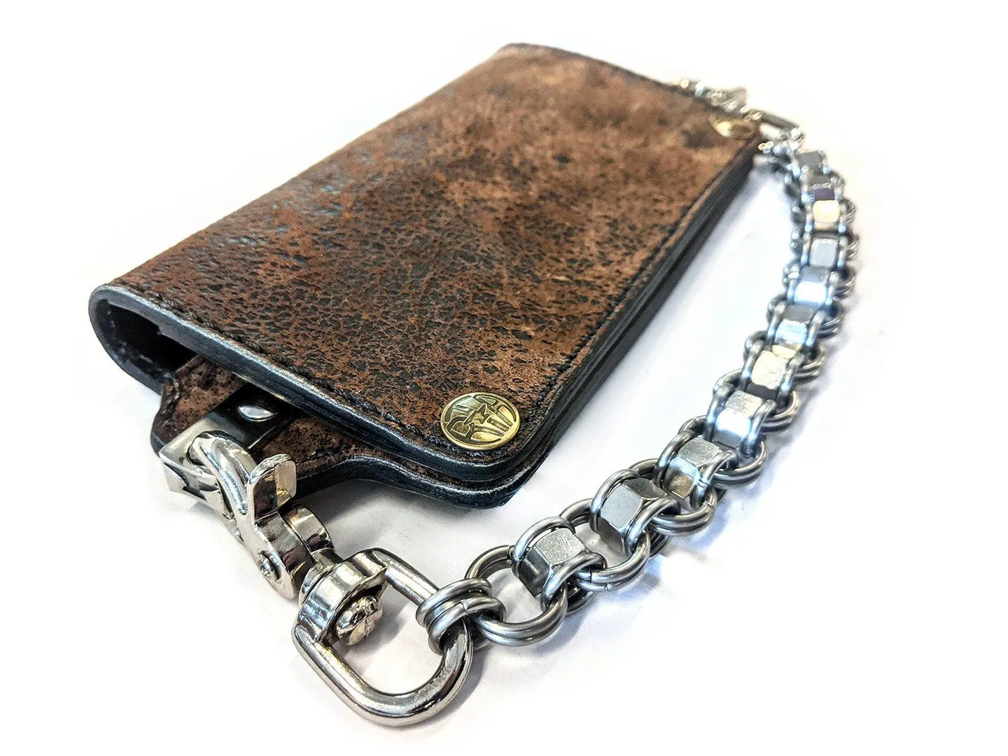 Long Biker Leather Chain Wallet G4 Fallout